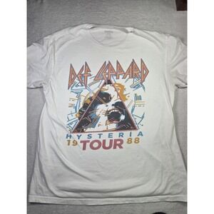 Def Leppard Hysteria Tour 1988 Band T Shirt Mens Large Rock Graphic Tee